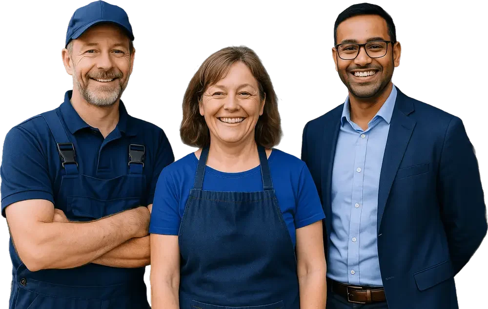 Three Business People - web design in Burntwood. Spires Web Tech helping your business grow.