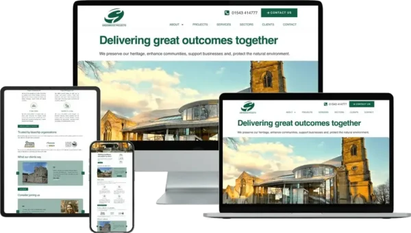 Greenwood Projects responsive website design