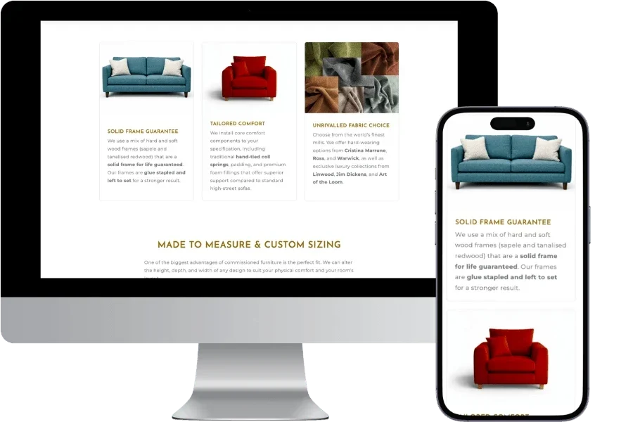ralvern upholstery mobile and desktop layout spires web tech web design in staffordshire 900x600 900x600 900x600