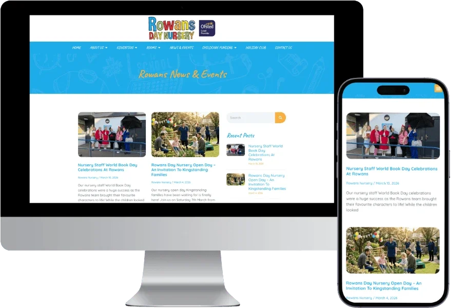 rowans day nursery mobile and desktop layout spires web tech web designers in burntwood 900x600 900x600 900x600