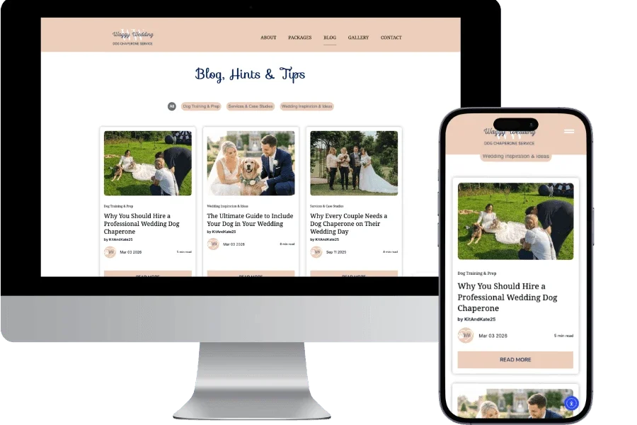waggy wedding events mobile and desktop layout spires web tech web designers in staffordshire 900x600 900x600 900x600